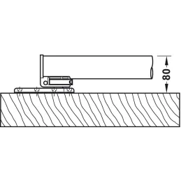 Sklopiva stolna noga EASY / mat crna