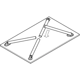 Nosač stola sklopiv EASY / Aluminij