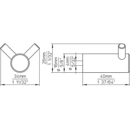 Vješalica INDUST / Crna mat