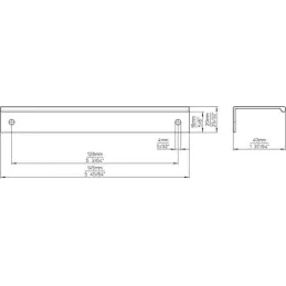 Ručica za rub CANSAS / Sjajni krom