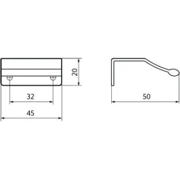 Ručka za rub vrata DINOS / Crna matt