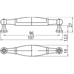 Ručka CERANO / Starinskim bakarnim motivom PC5
