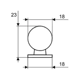 Gumb ROUND 18 / Matirani krom