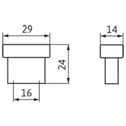 Ručica SIDE 16 / Crna mat