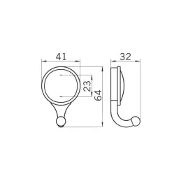 Rustikalni vješalica ORION UNO / Antik Srebro