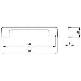 Ručica HALI / sjajni krom
