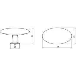 Ručka ALFREDO gumb / Crna patina