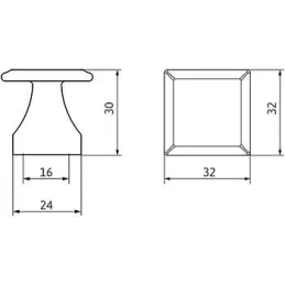 Ručka ALICE / Crna patina