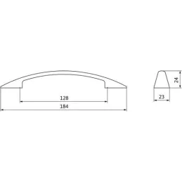 Ručka WING / Nikl - brušena