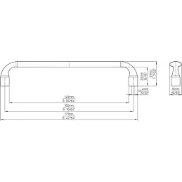 Ručka ANABEL / Brušeni nikel