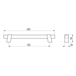 Drvena ručka INDUSTRIALE / Lakirani hrast