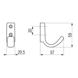 Vješalica PEG / Crna