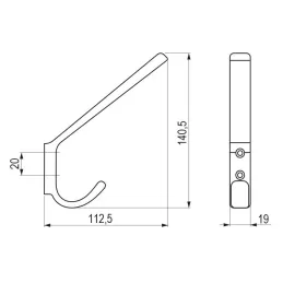 Vješalica PEG MAXI / Crna