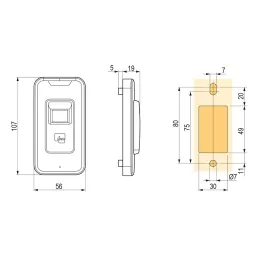 Električna brava s otiskom prsta SECURE / crna