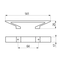 Ručka BARISTO / Mat crna