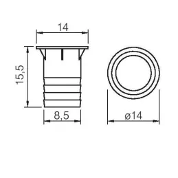 Navojna matica s podesivom nogicom M6