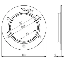 Noga za stol SIMPLE Bijela sjajna / 60 mm