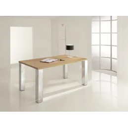 Noga za stol Od čelika 80 x 80 / Brušeni nehrđajući čelik