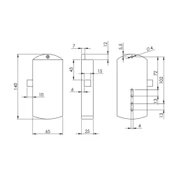 Električna brava s tipkovnicom i chip karticom Systemo II / crna