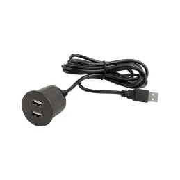 Električna utičnica USB punjač Round / Matna crna