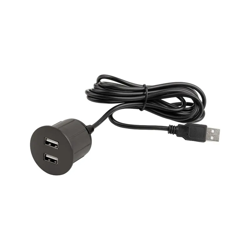 Električna utičnica USB punjač Round / Matna crna