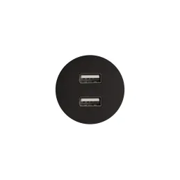 Električna utičnica USB punjač Round / Matna crna