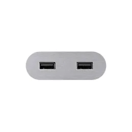 Električna utičnica USB punjač Oval / Nezhrđajući čelik