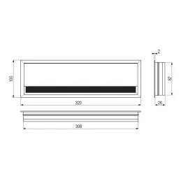 Prijelaz za kabele MERLIN 320 x 100 mm / Aluminij