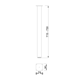 Noga za stol MASTER 715 60x60 / Aluminij