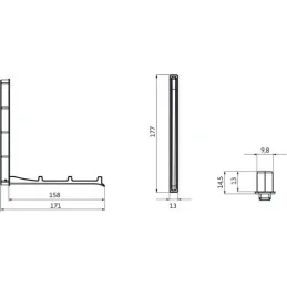 Klizni ormar za ugradnju VERNON Maxi / sjajni krom