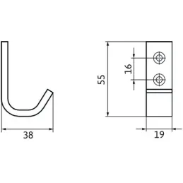 Vješalica VILACH Mini / Mat crna