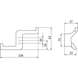 Vješalica ESOLINE / sjajni krom