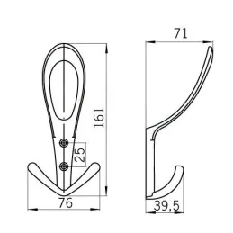 Vješalica BELAGO Maxi / Aluminij
