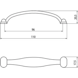 Ručka PANINI / Starinski mesing