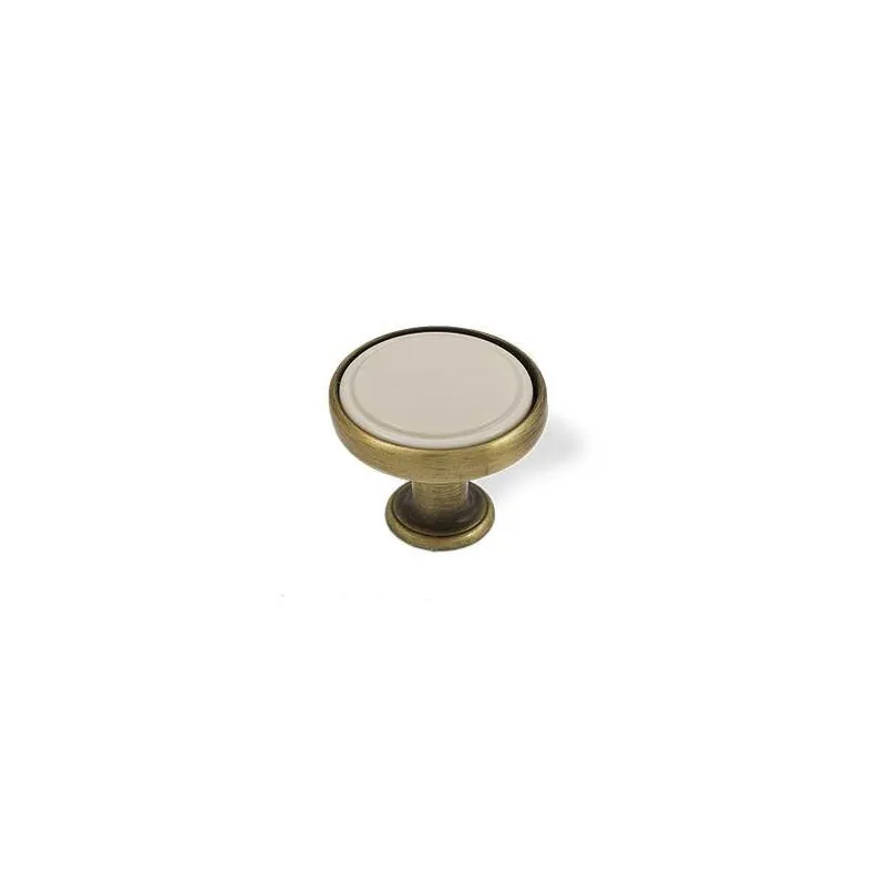 Gumb BERYL / Starobakrena - bež plastika