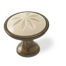 Gumb MAURO / Starobakren - bež plastika