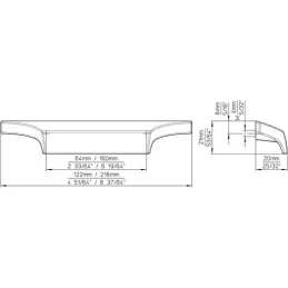 Ručka CORDOBA / sjajni krom