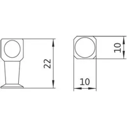 Gumb KONTAKT / Antracit mat