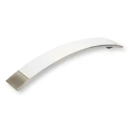 Ručka MOBILIAR / Brušeni nikel - bijela