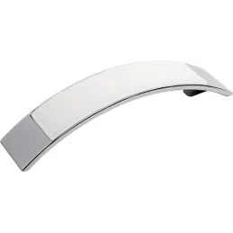Ručka MOBILIAR / sjajni krom - bijela