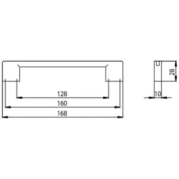 Ručka BELTO / Brušeni nikl - bijela