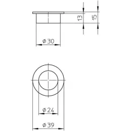 Ručka za frezanje DALLAS 40mm / Nehrđajući čelik