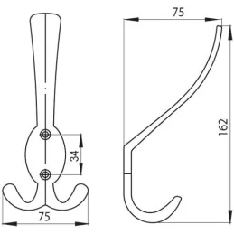 Rustikalni vješač SEVILA / Starinski mesing