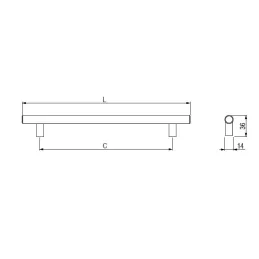 Ručka GALIA / Mat zlato