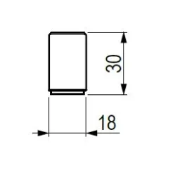 Gumb GALIA / Crna mat