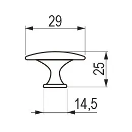 Gumb CIRCLE / Crna mat