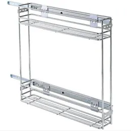 Izvlačna košara ECONOM PUSH (Otvaranje bez ručki) / Krom