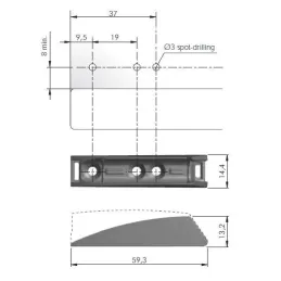 Adapter za pričvršćivanje magneta K-LOCK / Antracit