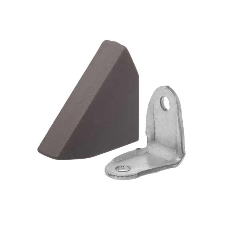 Kutnik od metala s PVC poklopcem - tamno smeđi / 10 kom