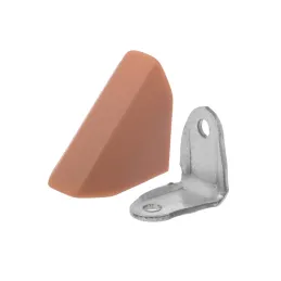 Metalni kutnik s PVC poklopcem - buk / 10 komada